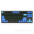 Teclado Bluetooth com tampa de chave de bump PBT de três cores